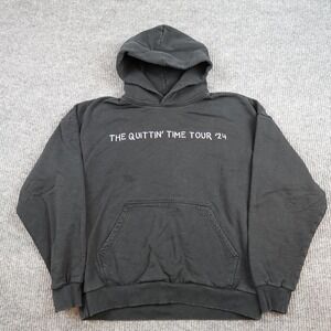 One Of These Days Hoodie Mens Medium Black Fleece Quittin Time Tour Zach Bryan